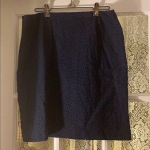 Llbean dark navy blue skirt